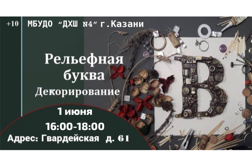 Мастер-класс «Рельефная буква. Декорирование»